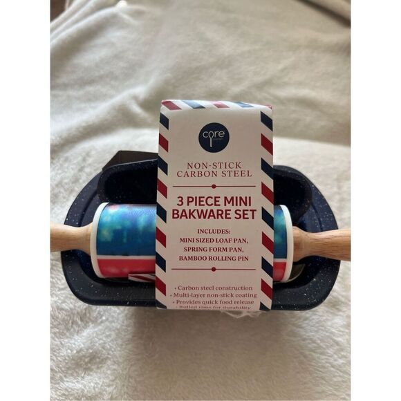 Core Kitchen 3 piece Mini Bakeware Set Patriotic Bake Set NEW - Picture 2 of 5